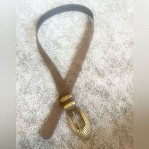 Carlisle & Karen CALLAN Tan Suede Statement Belt L